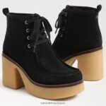 jp Sam Edelman 女性 ショー レースアップ ブーティ 黒いスエード 4NFV0P843 履物 - Image 7