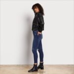jp Sam Edelman 女性 ショートアビエーターレザージャケット 黒 4NFV0P1166 衣服 - Image 2