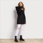 jp Sam Edelman 女性 ショートソフトダウンダウンベスト 黒 4NFV0P1147 衣服 - Image 2