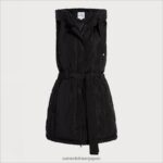 jp Sam Edelman 女性 ショートソフトダウンダウンベスト 黒 4NFV0P1147 衣服 - Image 5