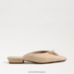 jp Sam Edelman 女性 ジェイデン ポインテッドトゥ フラット 漂白ブナ材 4NFV0P723 履物 - Image 2
