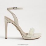jp Sam Edelman 女性 ジェイド ペルラ アンクルストラップ ヒール モダンなアイボリー 4NFV0P615 履物 - Image 2