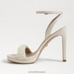 jp Sam Edelman 女性 ジェイド ペルラ アンクルストラップ ヒール モダンなアイボリー 4NFV0P615 履物 - Image 4