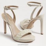 jp Sam Edelman 女性 ジェイド ペルラ アンクルストラップ ヒール モダンなアイボリー 4NFV0P615 履物 - Image 7