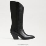 jp Sam Edelman 女性 ジェイミー ウエスタン ブーツ 黒い革 4NFV0P851 履物 - Image 2
