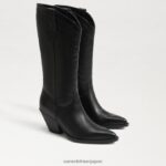 jp Sam Edelman 女性 ジェイミー ウエスタン ブーツ 黒い革 4NFV0P851 履物