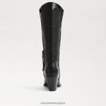 jp Sam Edelman 女性 ジェイミー ウエスタン ブーツ 黒い革 4NFV0P851 履物 - Image 5