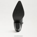 jp Sam Edelman 女性 ジェイミー ウエスタン ブーツ 黒い革 4NFV0P851 履物 - Image 6