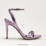 jp Sam Edelman 女性 ジェミーアンクルストラップヒール ライラッククォーツ 4NFV0P671 履物 - Image 2