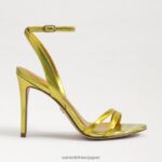 jp Sam Edelman 女性 ジェミーアンクルストラップヒール ミモザゴールドメタリック 4NFV0P670 履物 - Image 2