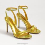 jp Sam Edelman 女性 ジェミーアンクルストラップヒール ミモザゴールドメタリック 4NFV0P670 履物