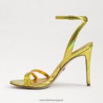 jp Sam Edelman 女性 ジェミーアンクルストラップヒール ミモザゴールドメタリック 4NFV0P670 履物 - Image 4
