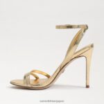 jp Sam Edelman 女性 ジェミーアンクルストラップヒール アンバーゴールド 4NFV0P676 履物 - Image 4