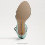 jp Sam Edelman 女性 ジェミーアンクルストラップヒール 海の緑 4NFV0P675 履物 - Image 6