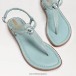 jp Sam Edelman 女性 ジジ シグネット トング サンダル タイドブルー 4NFV0P556 履物 - Image 7