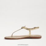 jp Sam Edelman 女性 ジジ シグネット トング サンダル 金 4NFV0P560 履物 - Image 4
