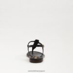 jp Sam Edelman 女性 ジジ シグネット トング サンダル 黒い革 4NFV0P557 履物 - Image 5