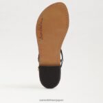 jp Sam Edelman 女性 ジジ シグネット トング サンダル 黒い革 4NFV0P557 履物 - Image 6