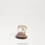 jp Sam Edelman 女性 ジジ トング サンダル アンバーゴールド 4NFV0P231 履物 - Image 3