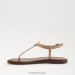 jp Sam Edelman 女性 ジジ トング サンダル アーモンド 4NFV0P233 履物 - Image 4