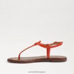 jp Sam Edelman 女性 ジジ トング サンダル オレンジ色のポピー 4NFV0P225 履物 - Image 4