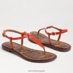 jp Sam Edelman 女性 ジジ トング サンダル オレンジ色のポピー 4NFV0P225 履物 - Image 7
