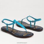 jp Sam Edelman 女性 ジジ トング サンダル ミロスブルー 4NFV0P226 履物 - Image 7