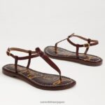 jp Sam Edelman 女性 ジジ トング サンダル メープルブラウン 4NFV0P228 履物 - Image 7
