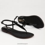 jp Sam Edelman 女性 ジジ トング サンダル 黒 4NFV0P234 履物 - Image 7