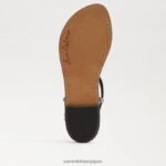 jp Sam Edelman 女性 ジジ トング サンダル 黒い革 4NFV0P227 履物 - Image 6