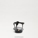 jp Sam Edelman 女性 ジジ パール トング サンダル ブラックパテント 4NFV0P554 履物 - Image 5