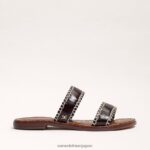 jp Sam Edelman 女性 ジナ スライドサンダル ダークブラウン 4NFV0P263 履物 - Image 2
