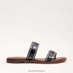 jp Sam Edelman 女性 ジナ スライドサンダル 黒 4NFV0P262 履物 - Image 2