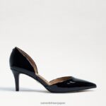 jp Sam Edelman 女性 ジャイナ ポインテッドトゥ キトゥンヒール ブラックパテント 4NFV0P552 履物 - Image 2