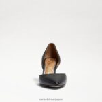 jp Sam Edelman 女性 ジャイナ ポインテッドトゥ キトゥンヒール 黒い革 4NFV0P550 履物 - Image 3