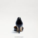 jp Sam Edelman 女性 ジャイナ ポインテッドトゥ キトゥンヒール ブラックパテント 4NFV0P552 履物 - Image 5