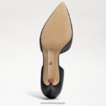 jp Sam Edelman 女性 ジャイナ ポインテッドトゥ キトゥンヒール 黒い革 4NFV0P550 履物 - Image 6