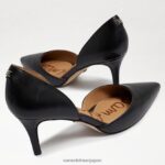 jp Sam Edelman 女性 ジャイナ ポインテッドトゥ キトゥンヒール 黒い革 4NFV0P550 履物 - Image 7