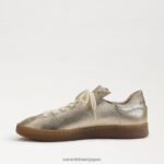 jp Sam Edelman 女性 ジャクソン レースアップスニーカー 溶けた金 4NFV0P532 履物 - Image 4