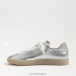 jp Sam Edelman 女性 ジャクソン レースアップスニーカー ソフトシルバー 4NFV0P531 履物 - Image 4