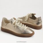 jp Sam Edelman 女性 ジャクソン レースアップスニーカー 溶けた金 4NFV0P532 履物 - Image 7