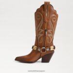 jp Sam Edelman 女性 ジャッキーウエスタンブーツ 焼き栗 4NFV0P835 履物 - Image 4