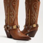 jp Sam Edelman 女性 ジャッキーウエスタンブーツ 焼き栗 4NFV0P835 履物 - Image 7
