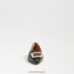 jp Sam Edelman 女性 ジャニナ ポインテッドトゥ フラット 黒い革 4NFV0P394 履物 - Image 3