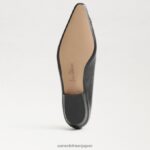 jp Sam Edelman 女性 ジャニナ ポインテッドトゥ フラット 黒い革 4NFV0P394 履物 - Image 6