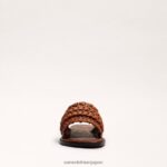 jp Sam Edelman 女性 ジャーダ ウーブン スライド サンダル ライトクオイオブラウン 4NFV0P404 履物 - Image 3
