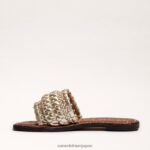 jp Sam Edelman 女性 ジャーダ ウーブン スライド サンダル 金箔 4NFV0P406 履物 - Image 4