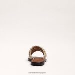 jp Sam Edelman 女性 ジャーダ ウーブン スライド サンダル 金箔 4NFV0P406 履物 - Image 5
