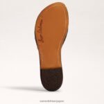 jp Sam Edelman 女性 ジャーダ ウーブン スライド サンダル ライトクオイオブラウン 4NFV0P404 履物 - Image 6