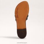 jp Sam Edelman 女性 ジャーダ ウーブン スライド サンダル 黒 4NFV0P405 履物 - Image 6